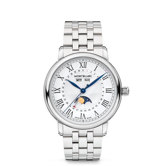 Montblanc Star Legacy Full Calendar 42 mm MB128677, silver-white dial, stainless steel bracelet – view 1 of 6