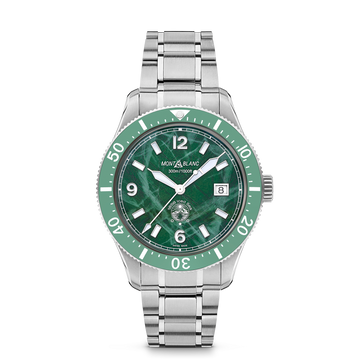 Montblanc Iced Sea Automatic Date 41 mm MB129373, green glacier-pattern dial, steel bracelet – view 1 of 5