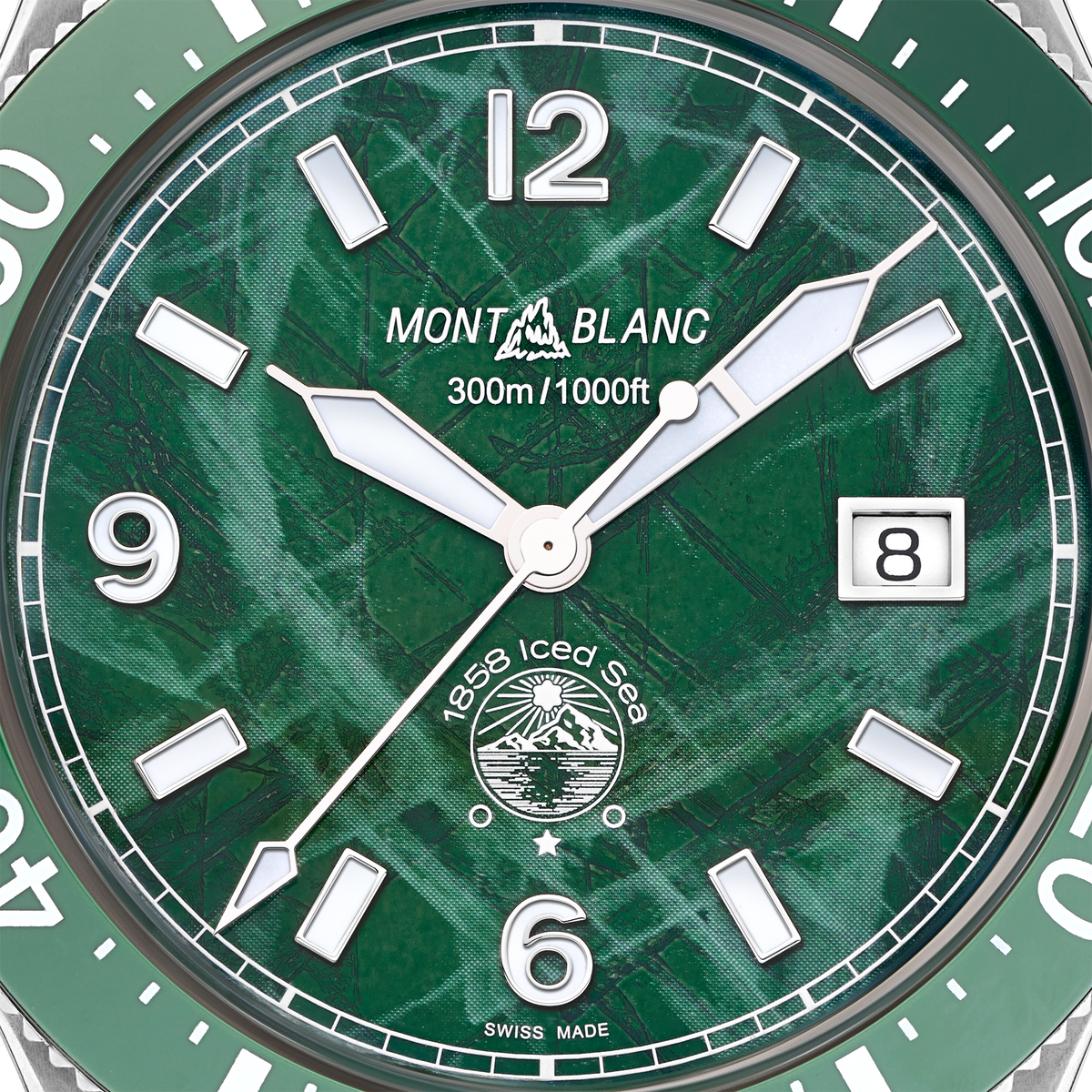 Montblanc Iced Sea Automatic Date 41 mm MB129373, green glacier-pattern dial, steel bracelet – view 5 of 5