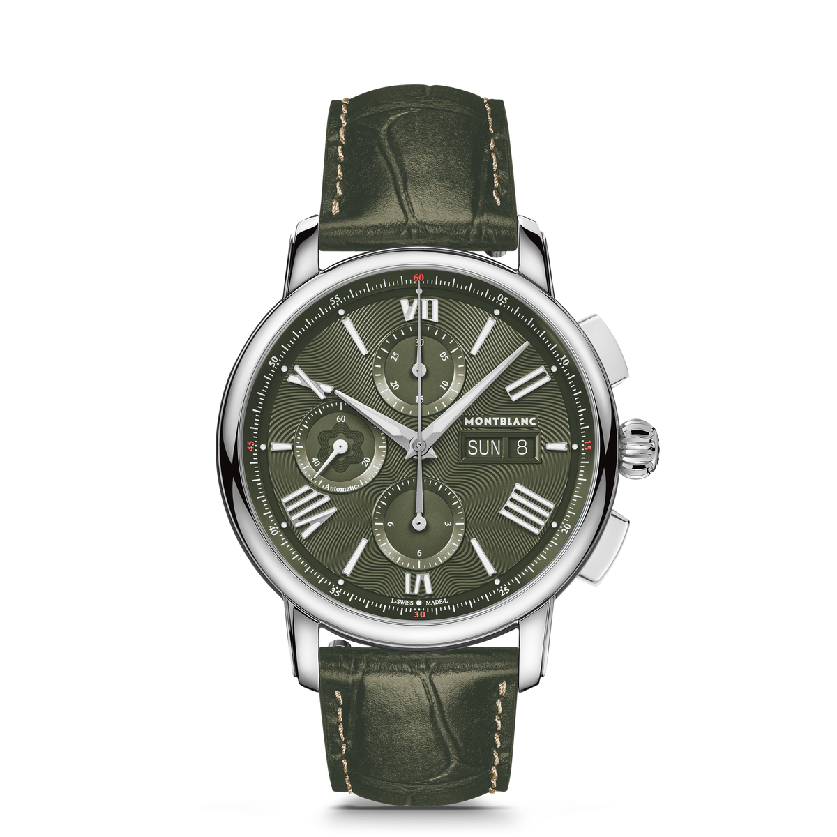 Montblanc Star Legacy Chronograph Day & Date Limited Edition MB132950, green dial, leather strap – view 1 of 7