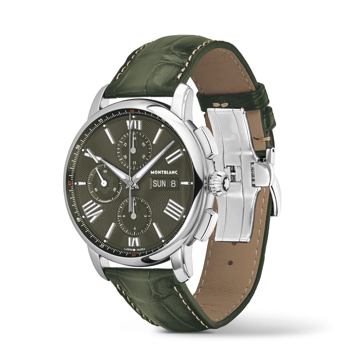 Montblanc Star Legacy Chronograph Day & Date Limited Edition MB132950, green dial, leather strap – view 3 of 7