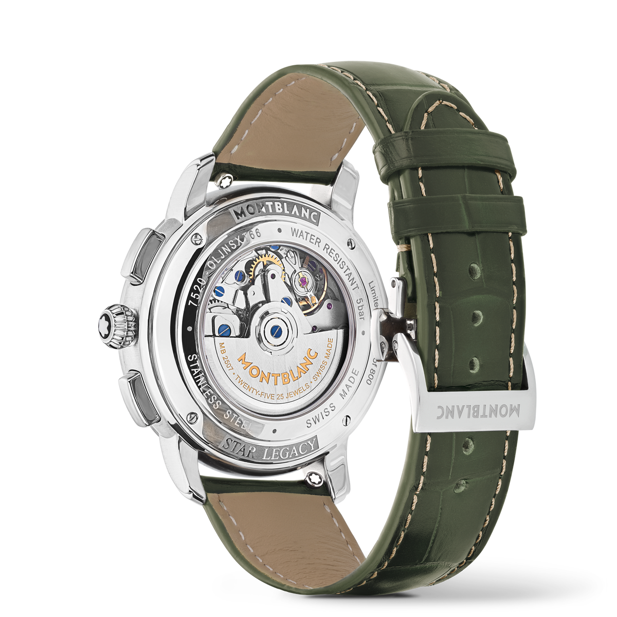 Montblanc Star Legacy Chronograph Day & Date Limited Edition MB132950, green dial, leather strap – view 4 of 7