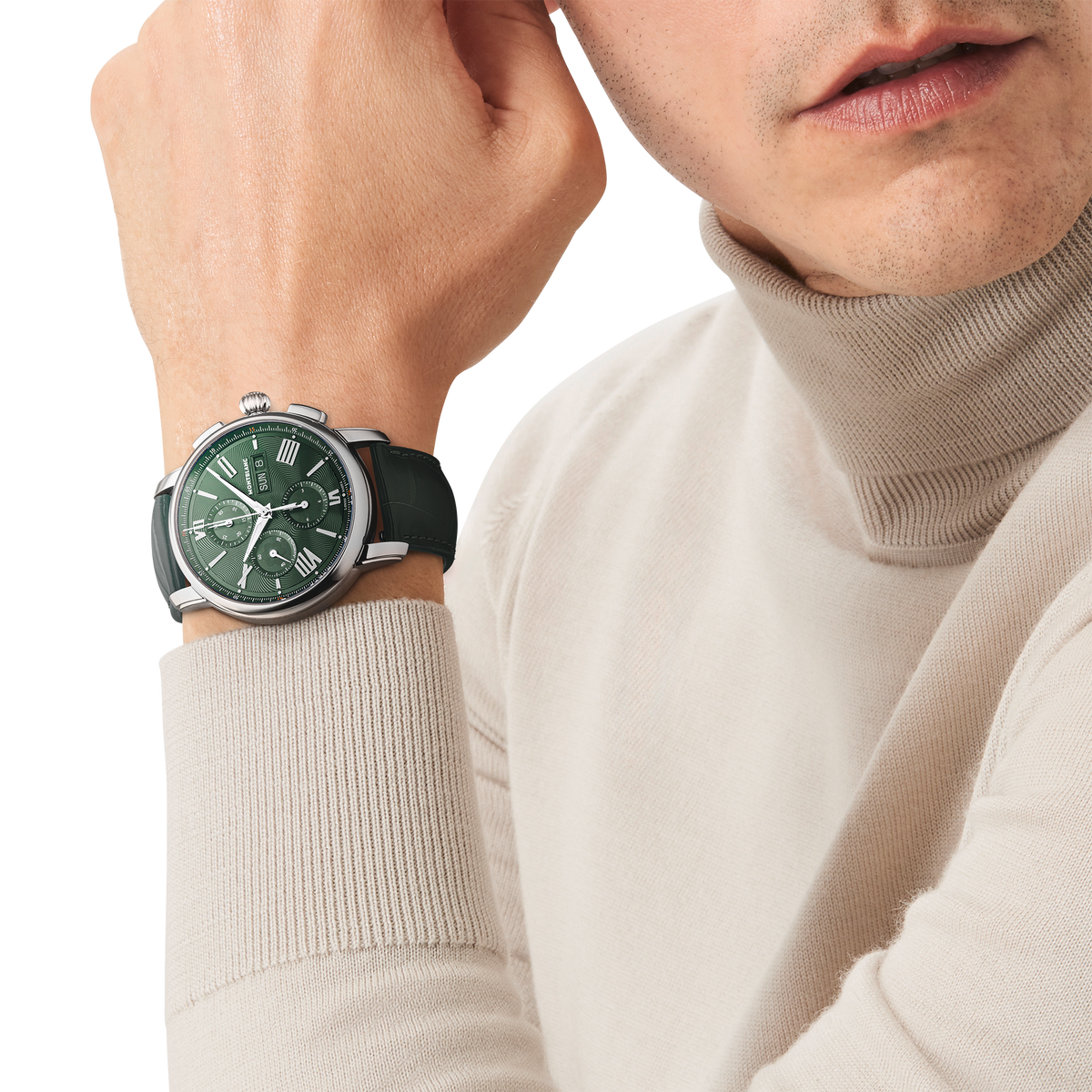 Montblanc Star Legacy Chronograph Day & Date Limited Edition MB132950, green dial, leather strap – view 7 of 7
