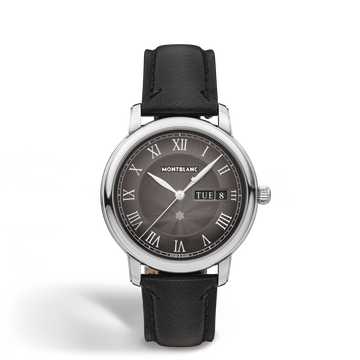 Montblanc Star Legacy Automatic Day & Date 39 mm MB134296, anthracite sfumato dial, anthracite leather strap – view 1 of 5