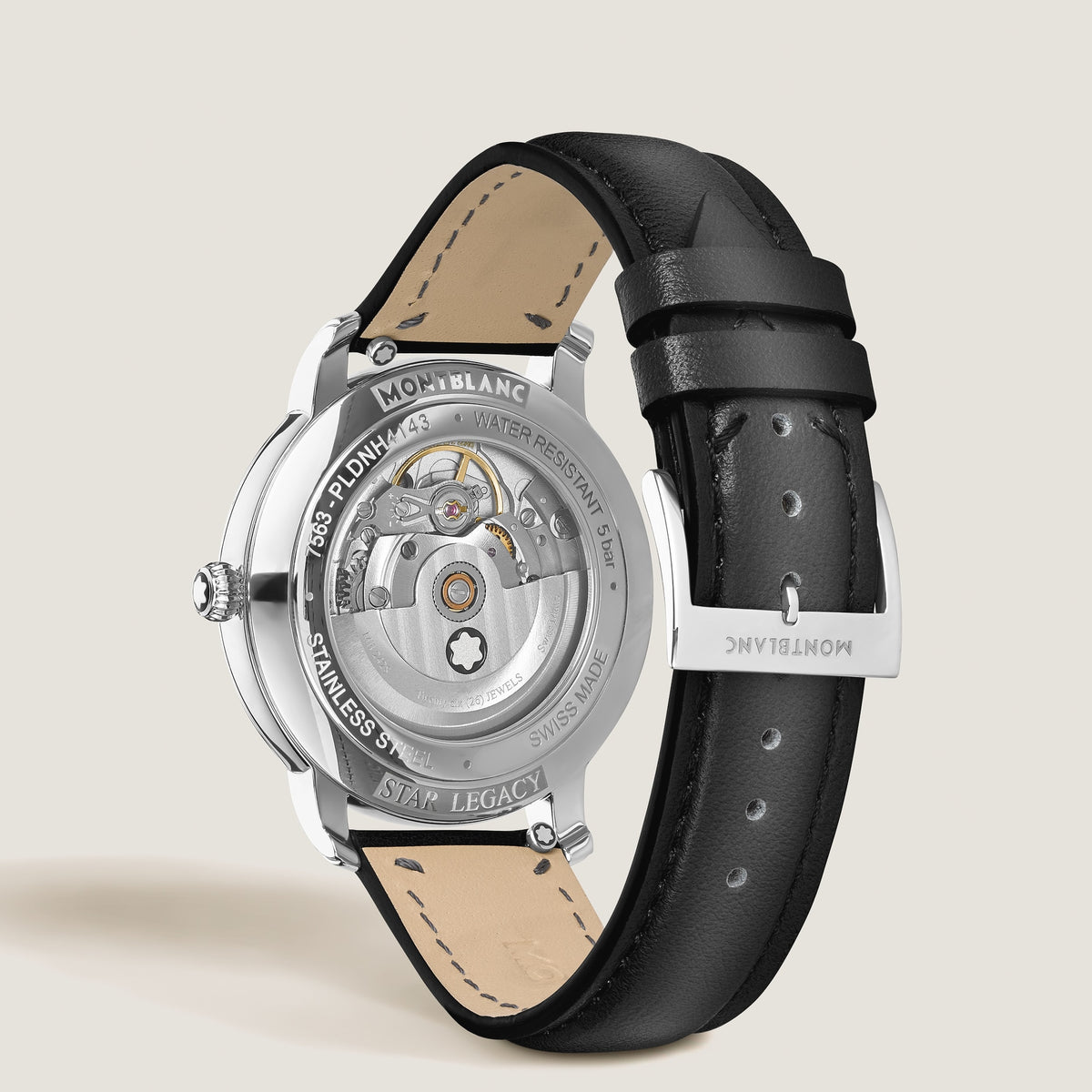 Montblanc Star Legacy Automatic Day & Date 39 mm MB134296, anthracite sfumato dial, anthracite leather strap – view 5 of 5