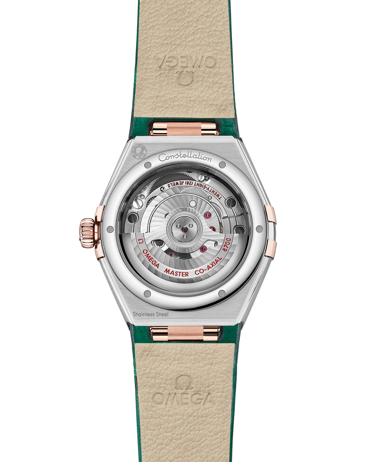 OMEGA Constellation 131.23.29.20.99.001, 29 mm steel & sedna™ gold with green dial – official gallery image 2