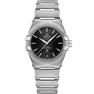 OMEGA Constellation 131.10.36.20.01.001, 36 mm steel with black dial – front view