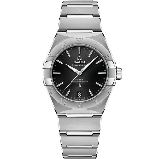 OMEGA Constellation 131.10.36.20.01.001, 36 mm steel with black dial – front view