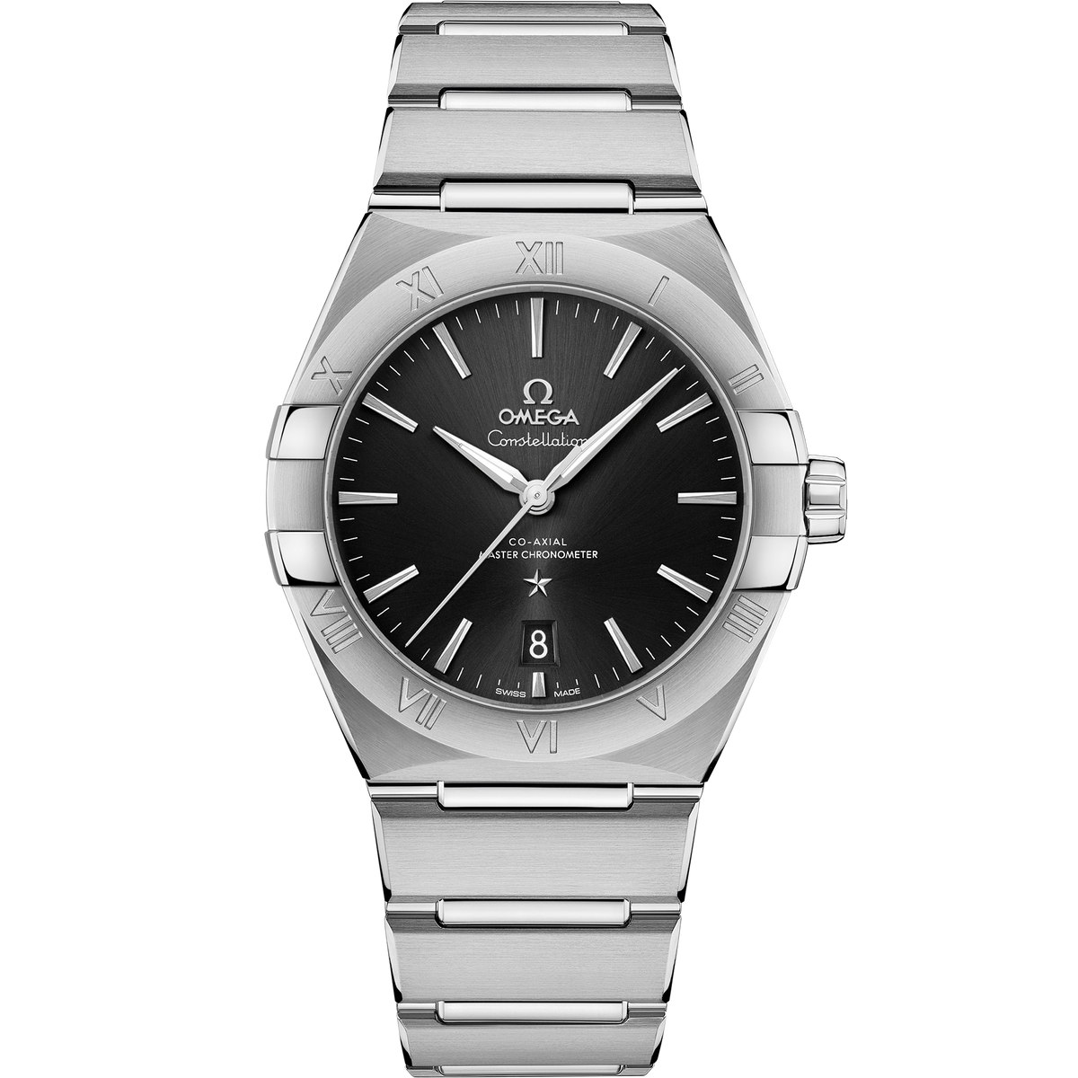 OMEGA Constellation 131.10.39.20.01.001, 39 mm steel with black dial – front view