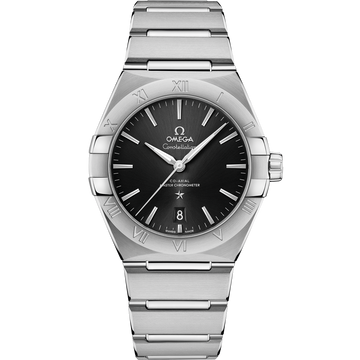 OMEGA Constellation 131.10.39.20.01.001, 39 mm steel with black dial – front view