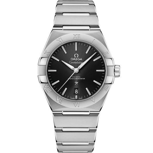 OMEGA Constellation 131.10.39.20.01.001, 39 mm steel with black dial – front view