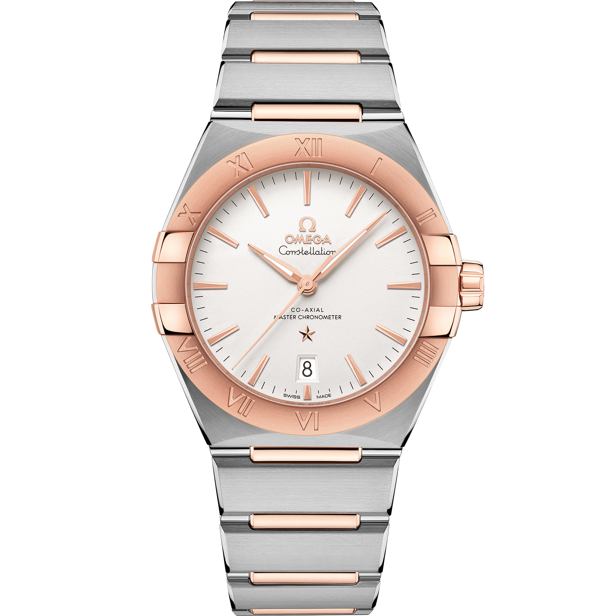 Omega Constellation 131.20.39.20.02.001 39 mm Steel & Sedna™ Gold Silver Dial Watch for Men