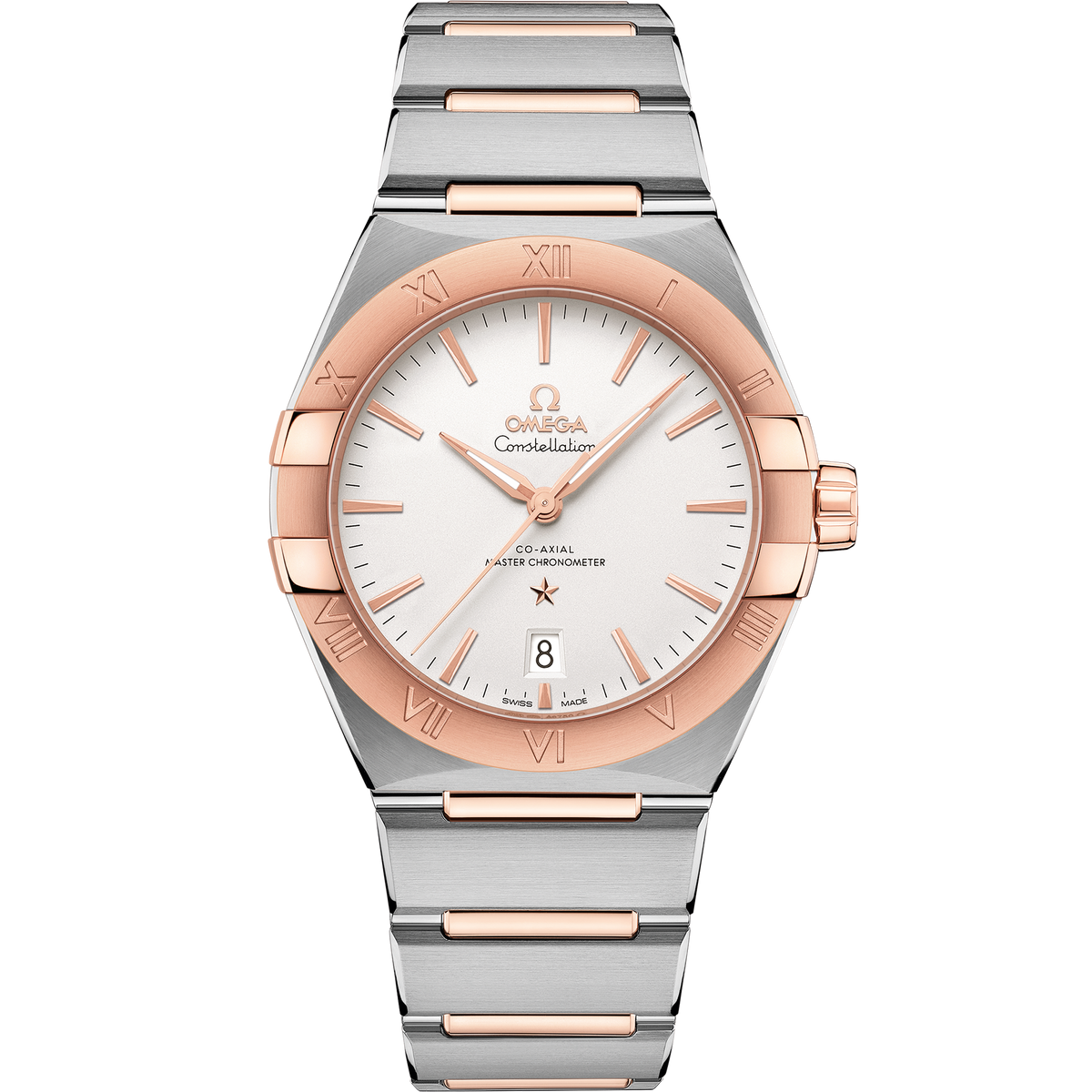 OMEGA Constellation 131.20.39.20.02.001, 39 mm steel & sedna™ gold with silver dial – front view