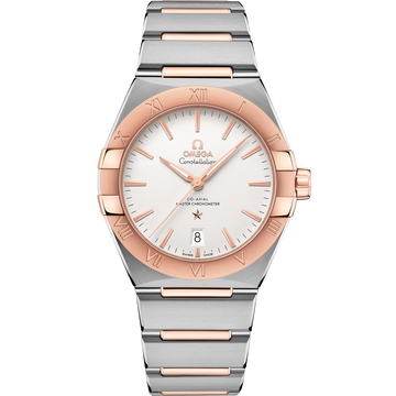 OMEGA Constellation 131.20.39.20.02.001, 39 mm steel & sedna™ gold with silver dial – front view