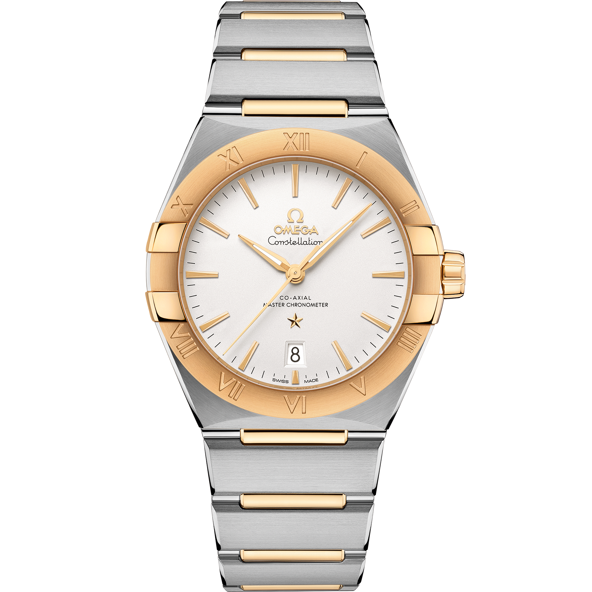 Omega Constellation 131.20.39.20.02.002 39 mm Steel & Yellow Gold Silver Dial Watch for Men