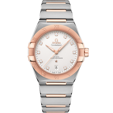 OMEGA Constellation 131.20.39.20.52.001, 39 mm steel & sedna™ gold with silver dial – front view