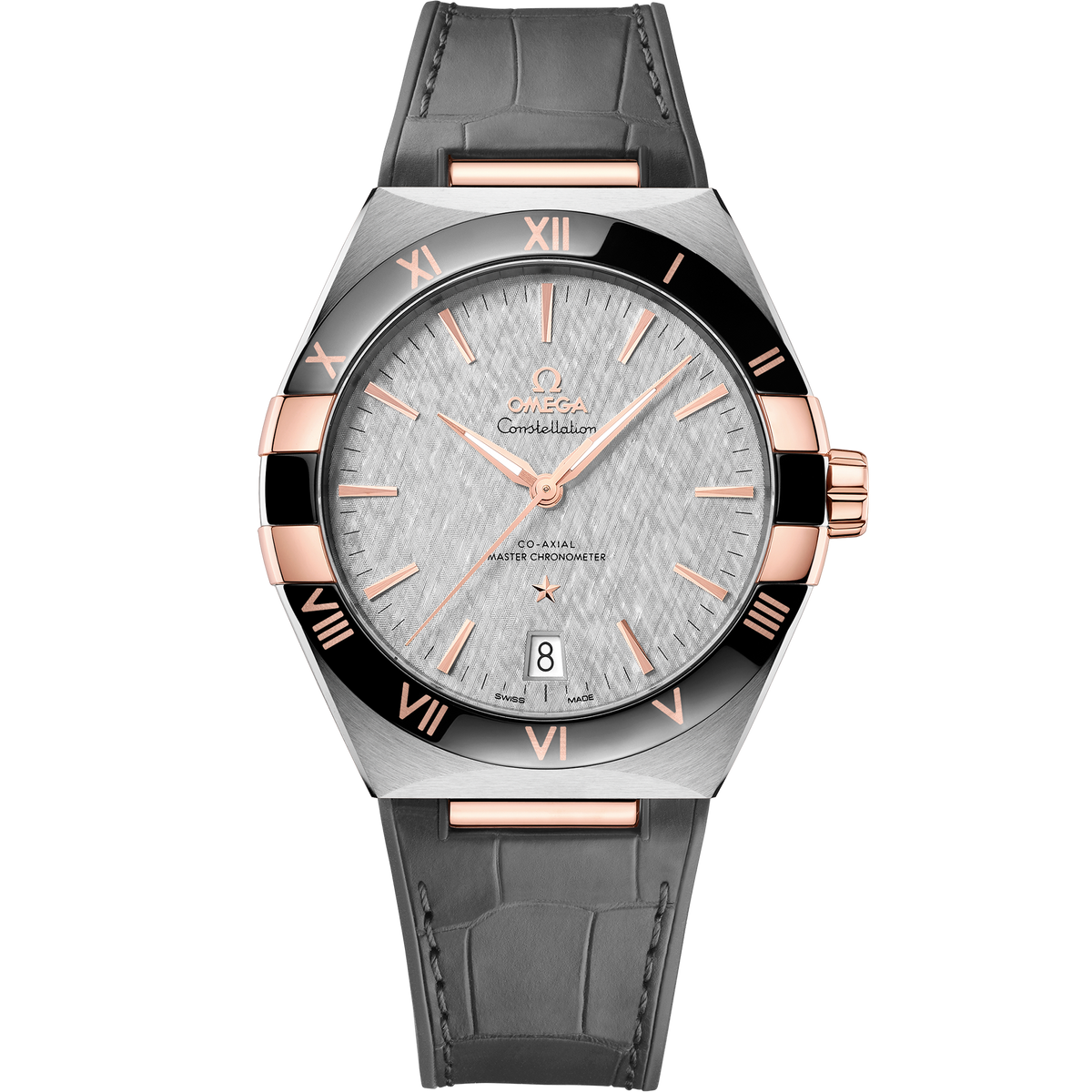 OMEGA Constellation 131.23.41.21.06.001, 41 mm steel & sedna™ gold with grey dial – front view