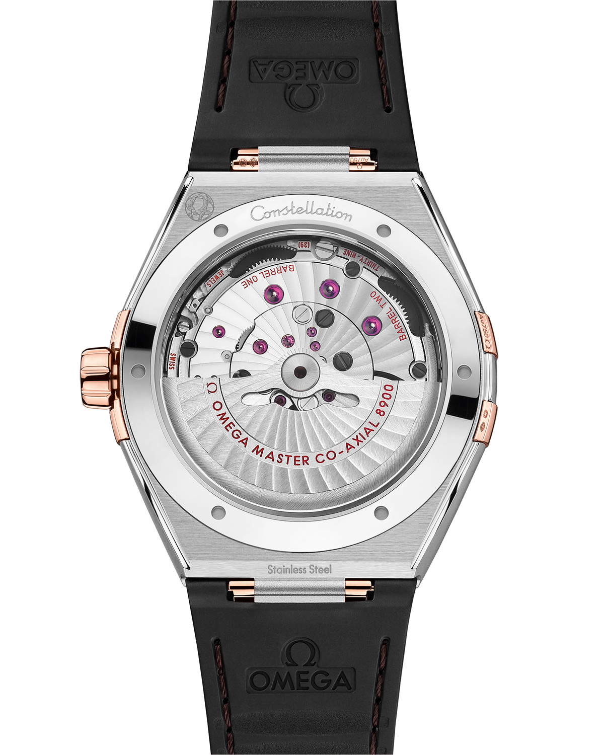 OMEGA Constellation 131.23.41.21.11.001, 41 mm steel & sedna™ gold with red dial – official gallery image 2