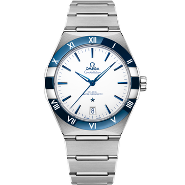 OMEGA Constellation 131.30.41.21.04.001, 41 mm steel with white dial – front view