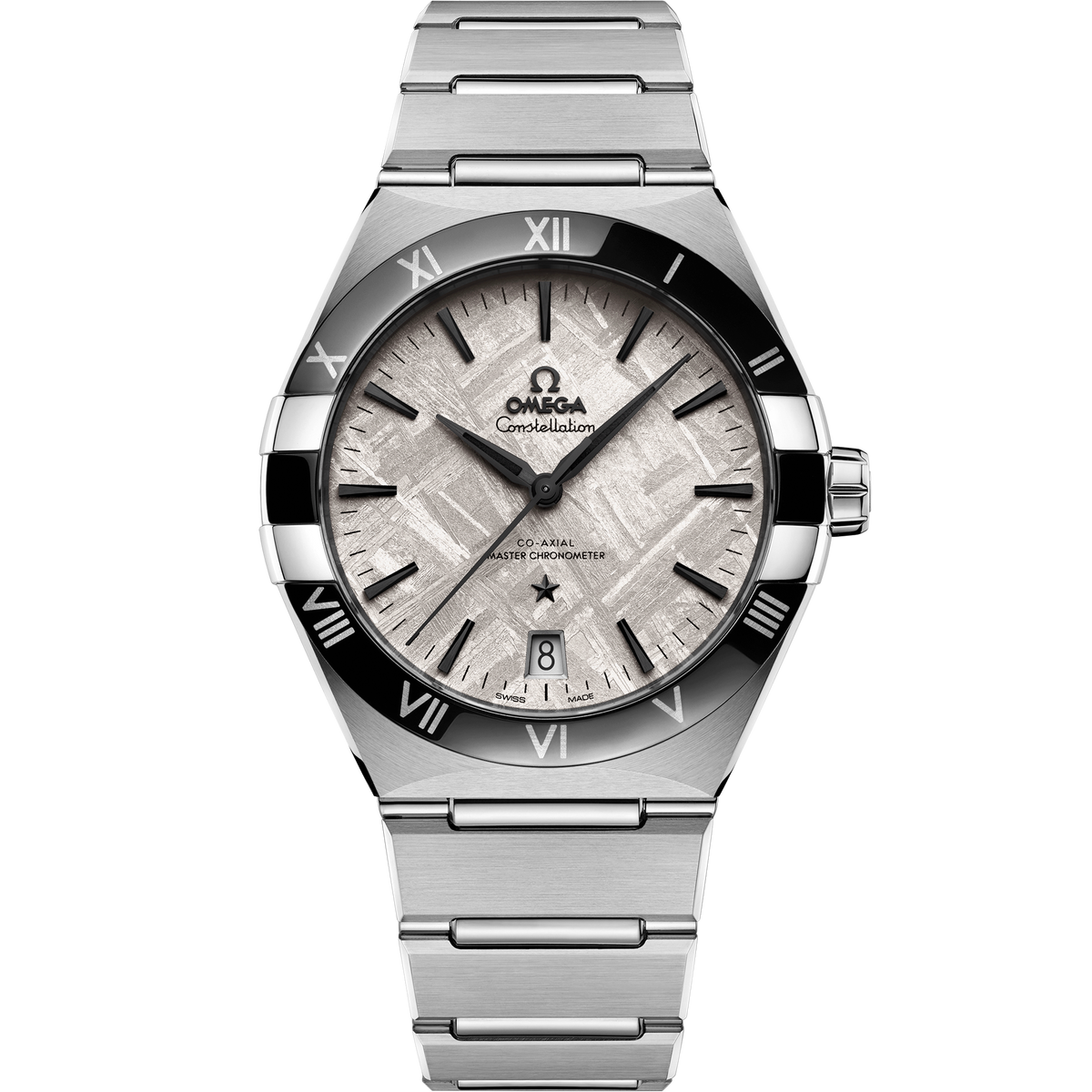 OMEGA Constellation Meteorite 131.30.41.21.99.001, 41 mm steel with grey dial – front view