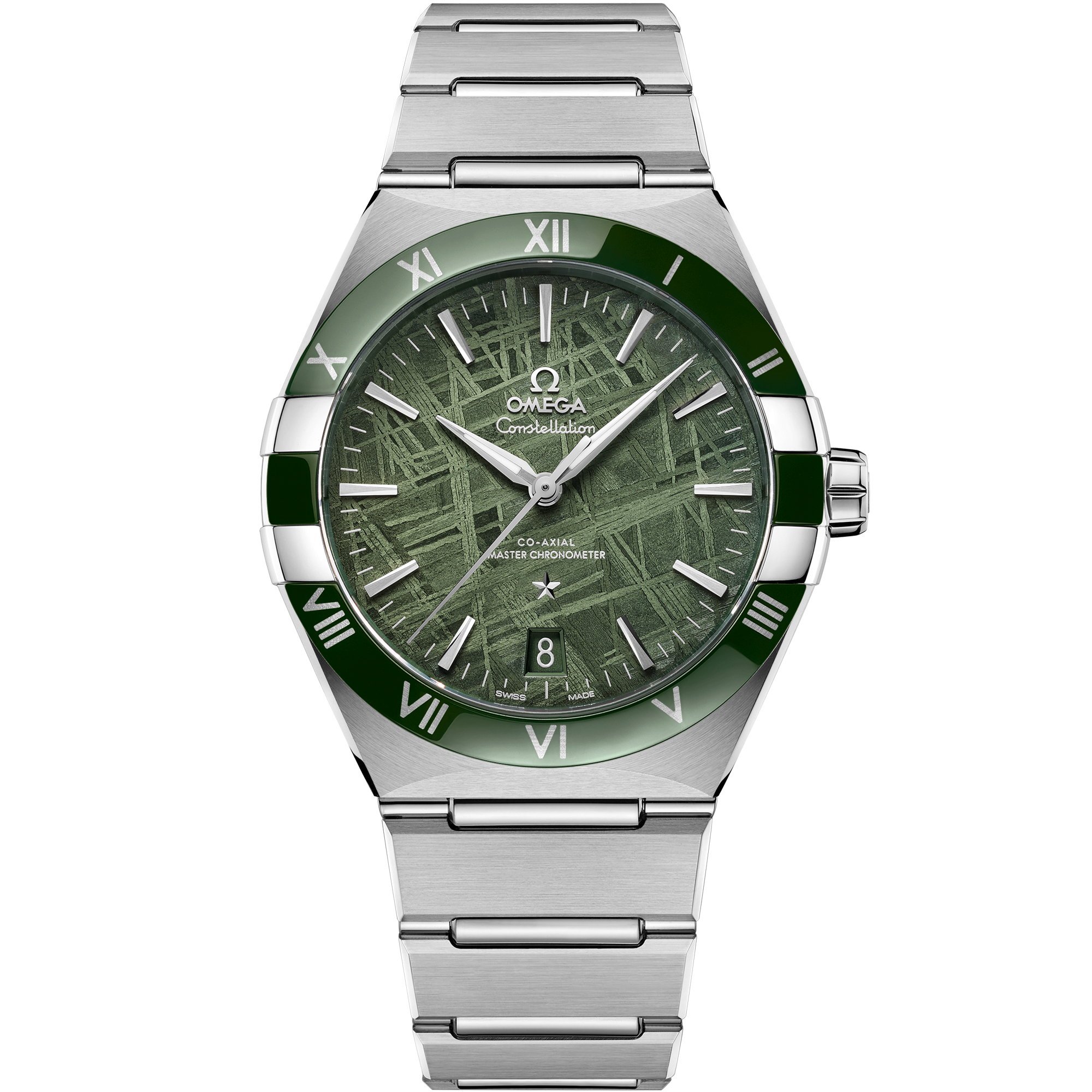 Omega Constellation Meteorite 131.30.41.21.99.002 41 mm Steel Green Dial Watch for Men