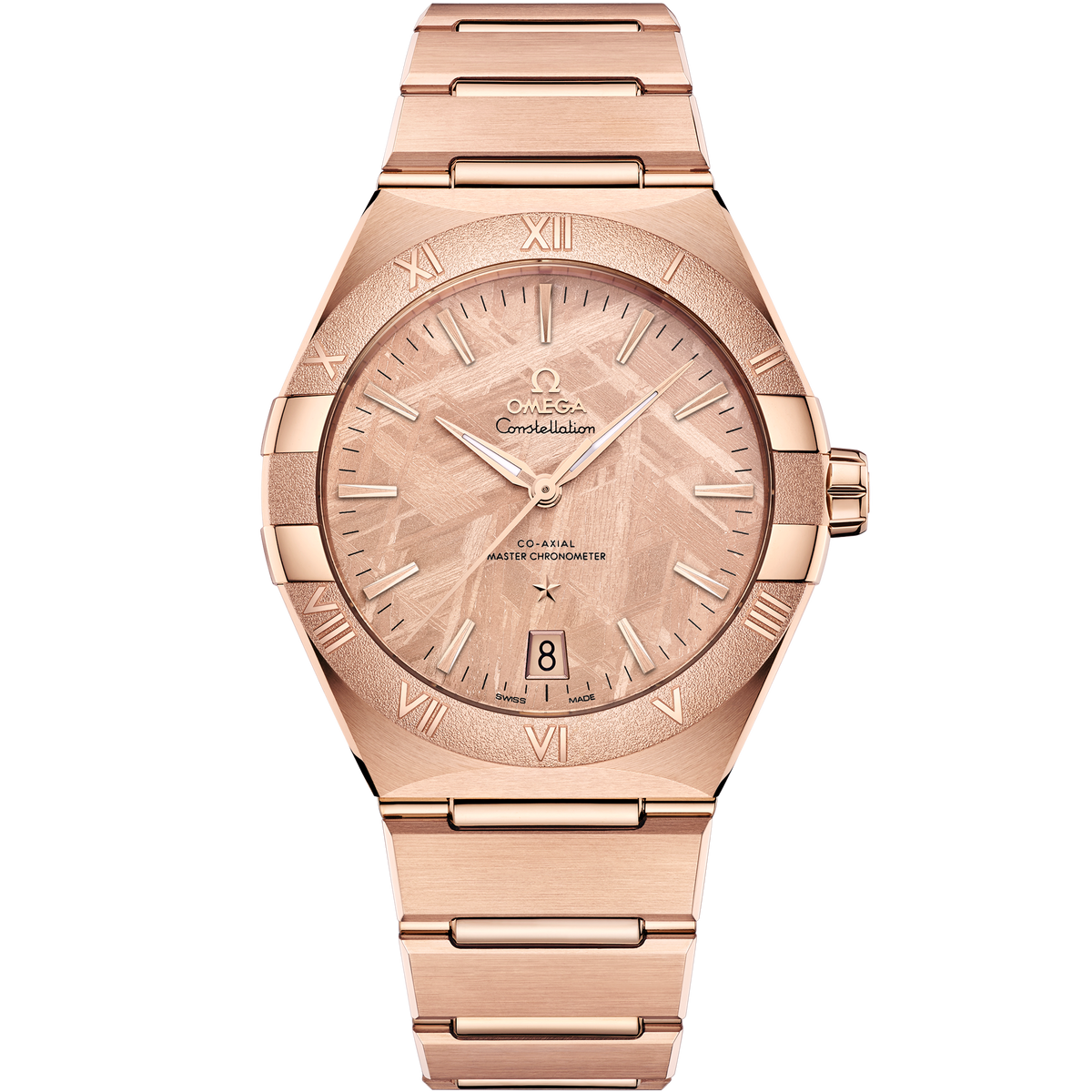 OMEGA Constellation Meteorite 131.50.41.21.99.002, 41 mm sedna™ gold with pink dial – front view