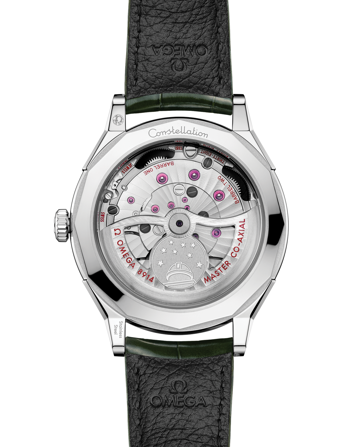 OMEGA Constellation Observatory 140.13.39.21.10.001, 39.4 mm o-megasteel with green dial – official gallery image 2