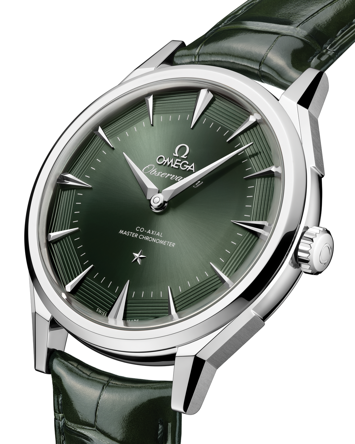 OMEGA Constellation Observatory 140.13.39.21.10.001, 39.4 mm o-megasteel with green dial – official gallery image 3