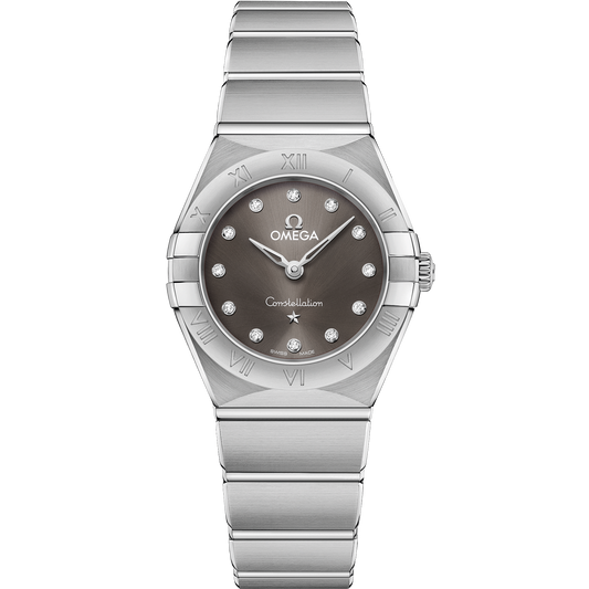 OMEGA Constellation Quartz 131.10.25.60.56.001, 25 mm steel with grey dial – front view