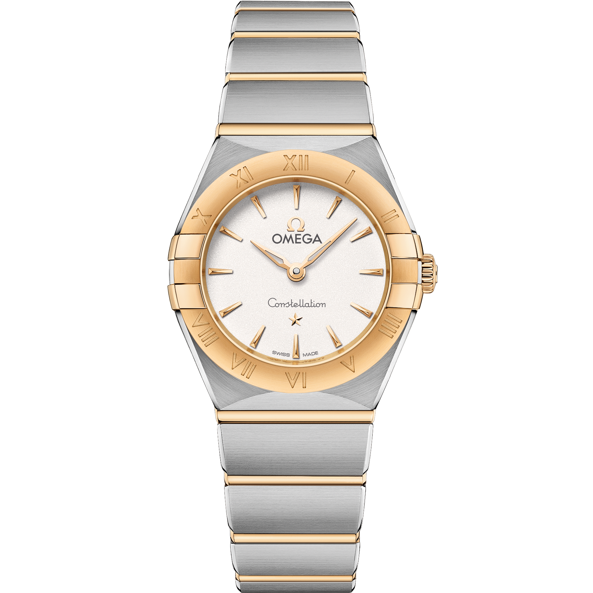Omega Constellation Quartz 131.20.25.60.02.002 25 mm Steel & Yellow Gold White Dial Watch for Women
