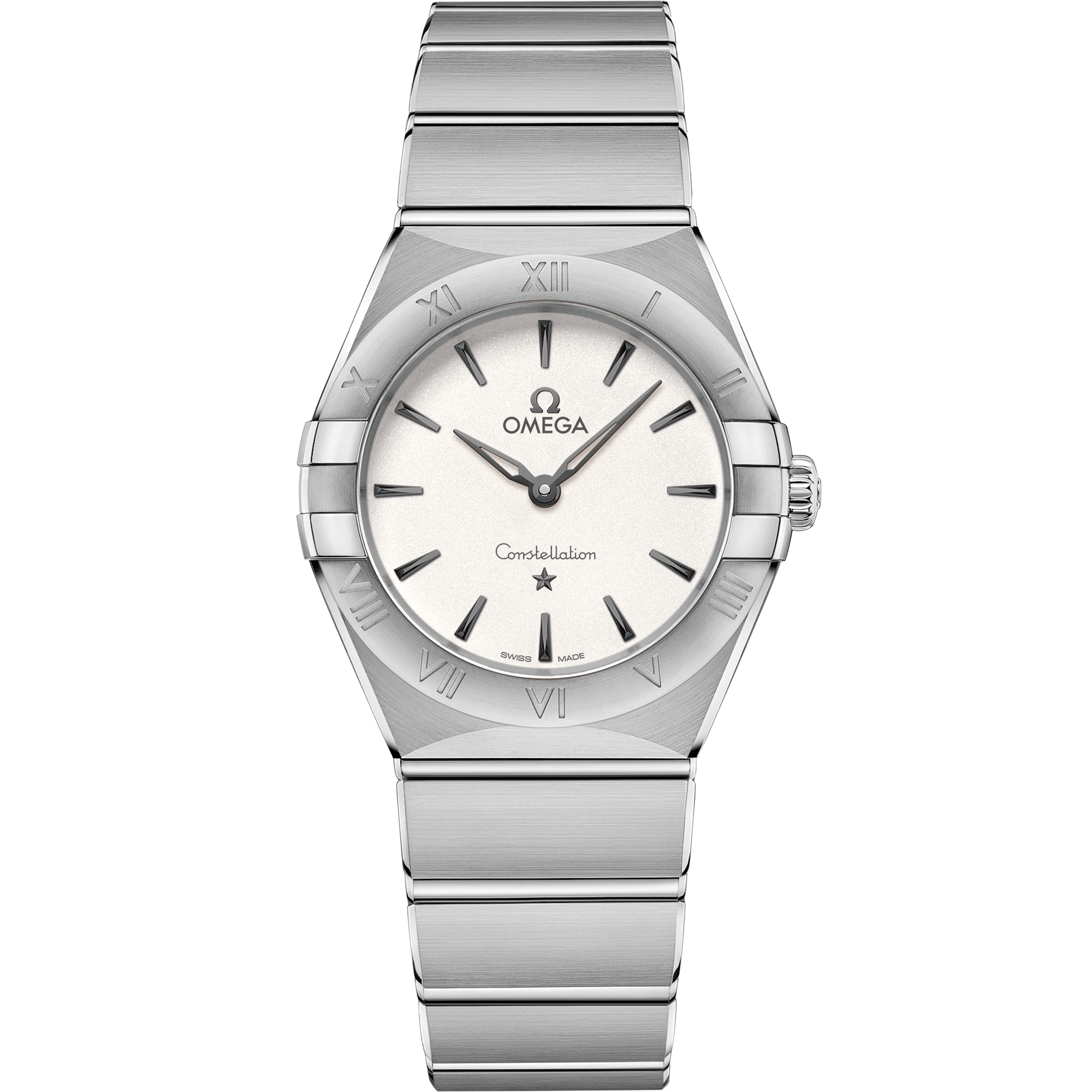 Omega Constellation Quartz 131.10.28.60.02.001 28 mm Steel Silver Dial Watch for Women