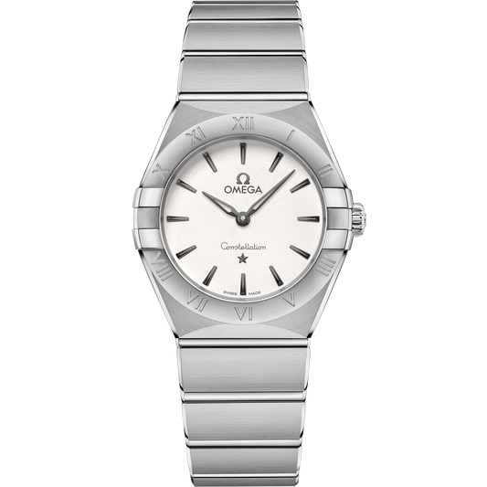 OMEGA Constellation Quartz 131.10.28.60.02.001, 28 mm steel with silver dial – front view