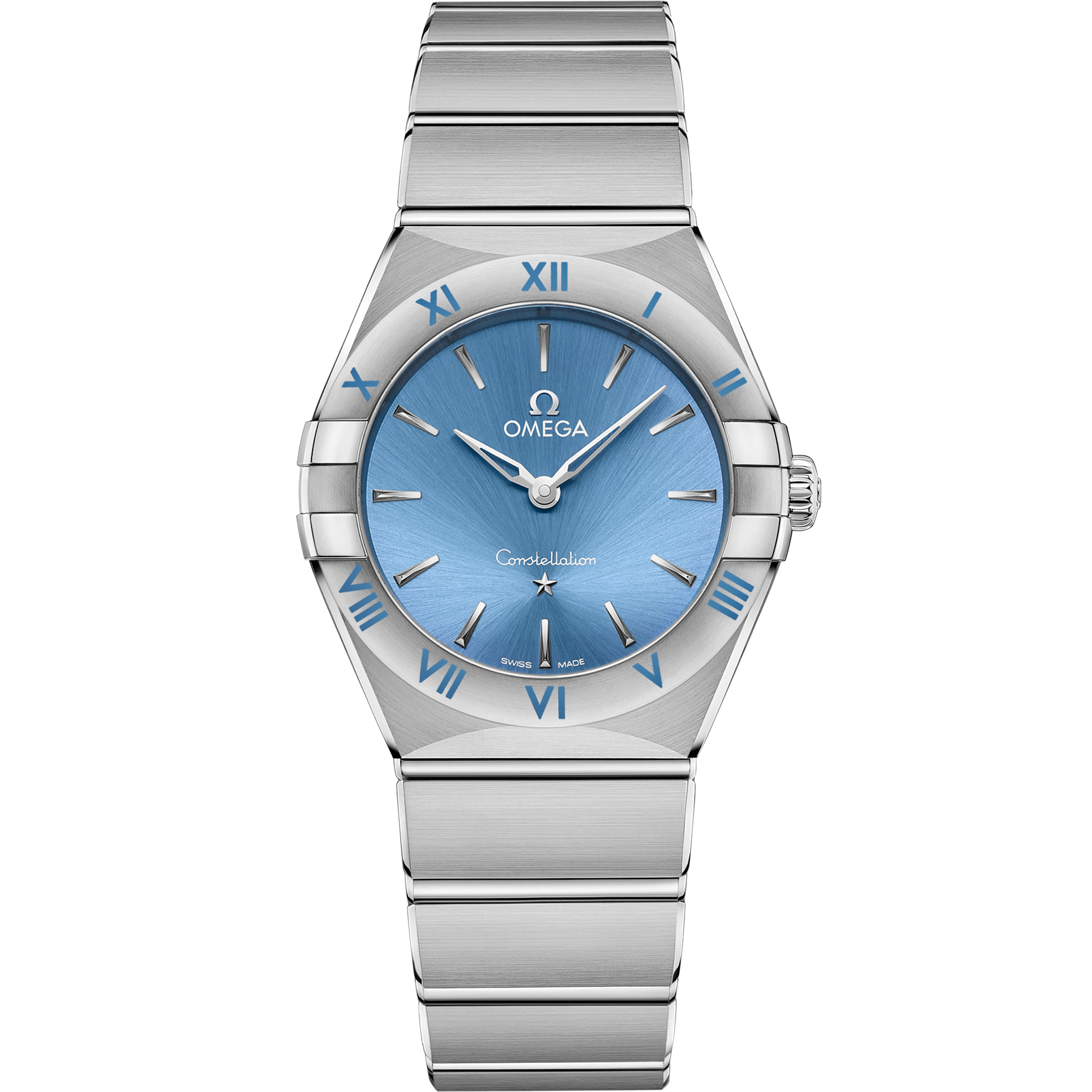 Omega Constellation Quartz 131.10.28.60.03.001 28 mm Steel Blue Dial Watch for Women
