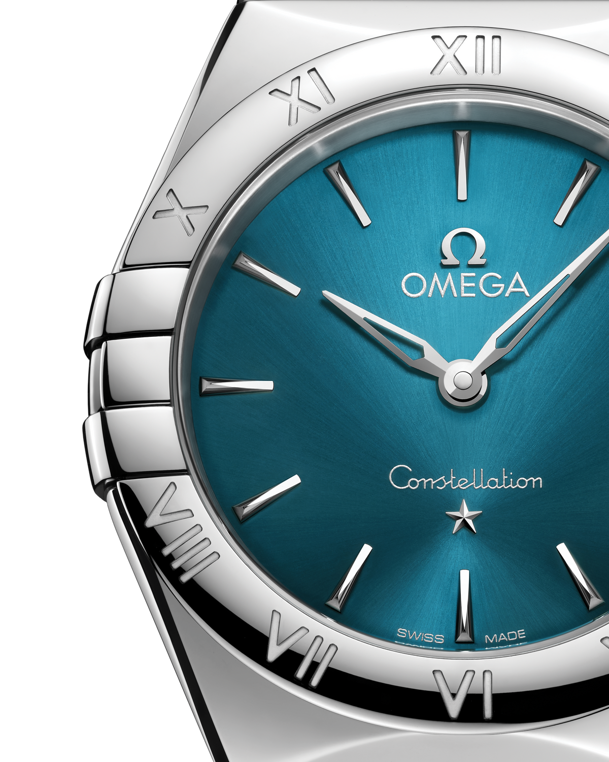 OMEGA Constellation Quartz 131.10.28.60.03.002, 28 mm steel with peacock blue dial – official gallery image 3