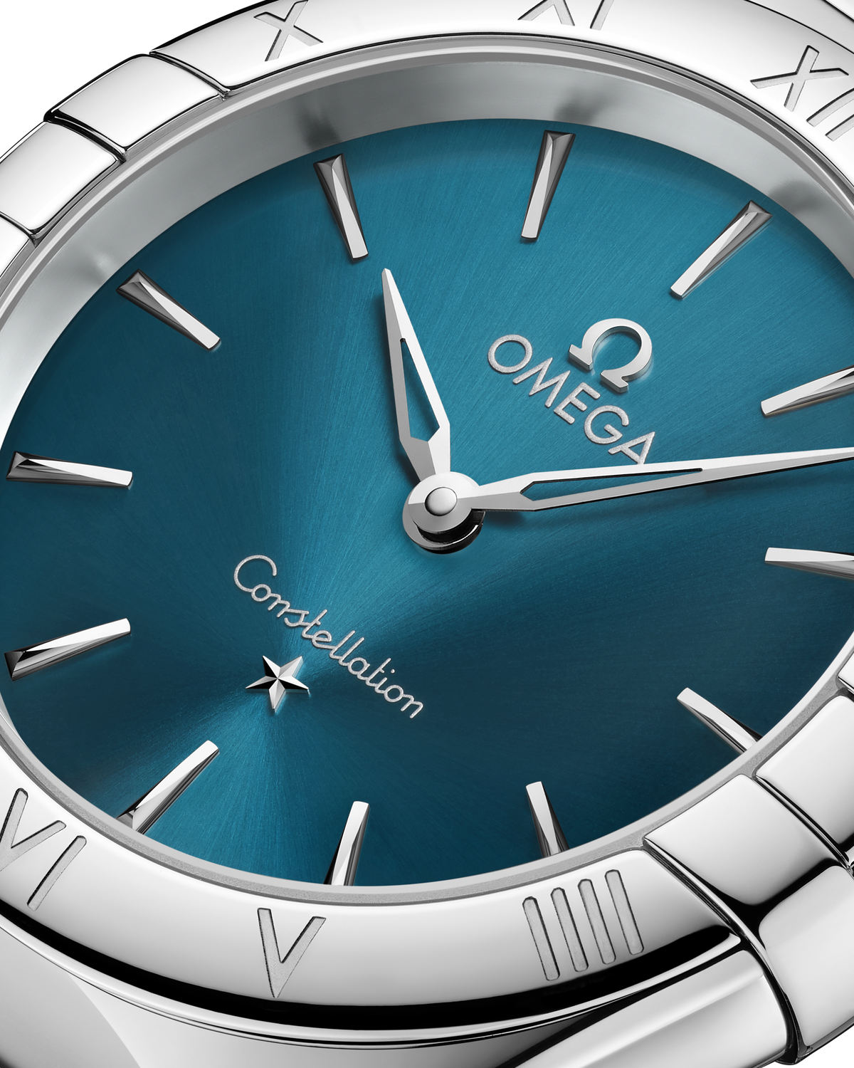 OMEGA Constellation Quartz 131.10.28.60.03.002, 28 mm steel with peacock blue dial – official gallery image 4