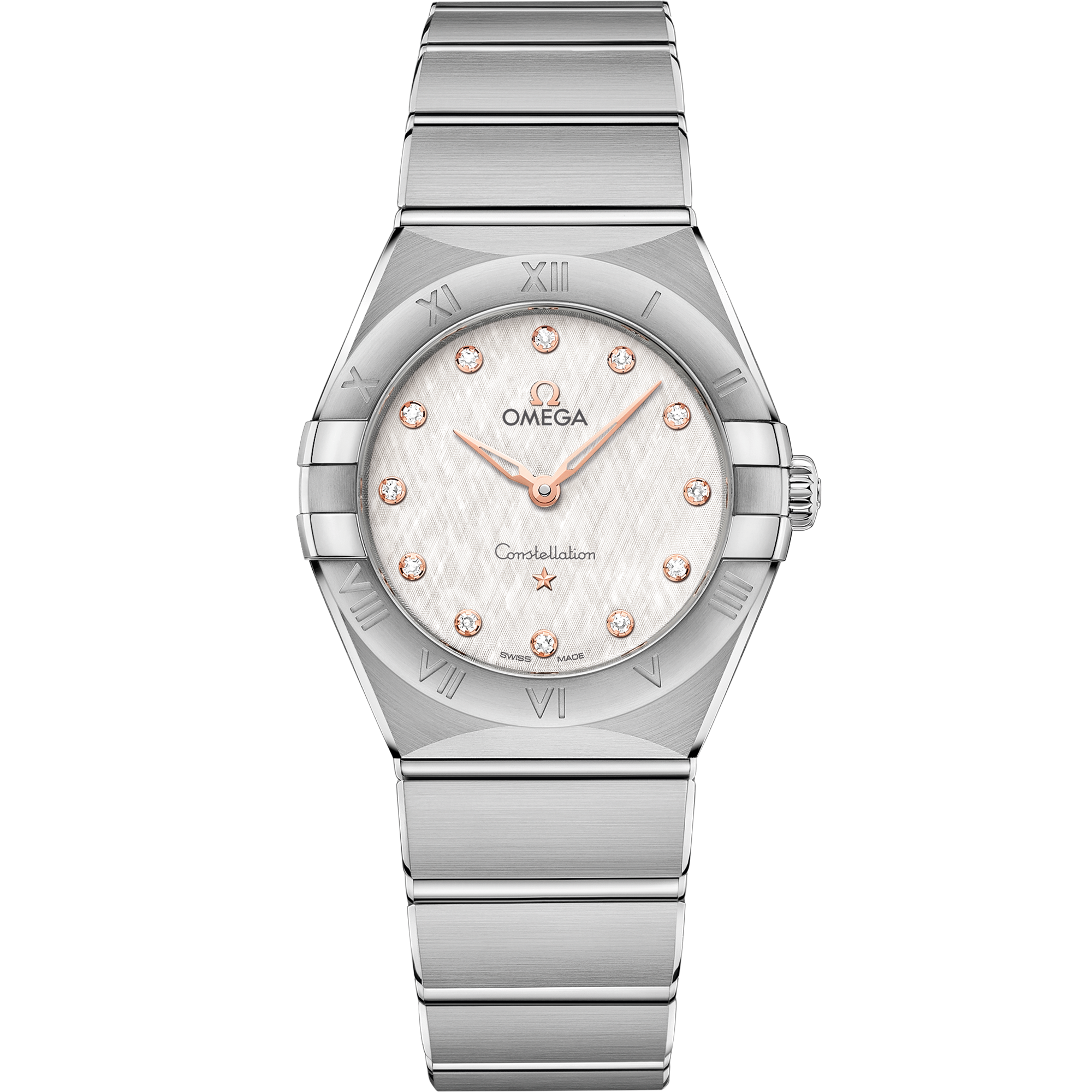 Omega Constellation Quartz 131.10.28.60.52.001 28 mm Steel Silver Dial Watch for Women