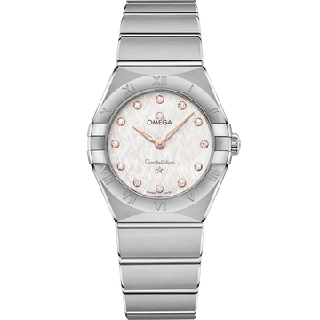 OMEGA Constellation Quartz 131.10.28.60.52.001, 28 mm steel with silver dial – front view