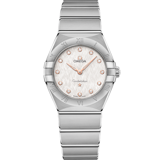 OMEGA Constellation Quartz 131.10.28.60.52.001, 28 mm steel with silver dial – front view