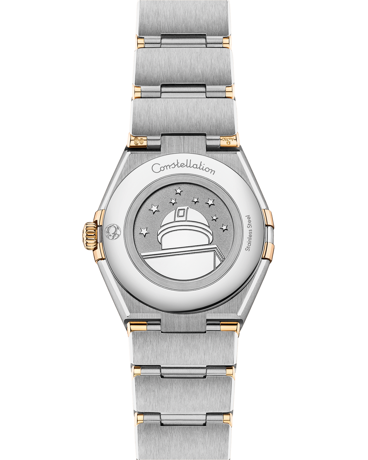 OMEGA Constellation Quartz 131.20.28.60.52.002, 28 mm steel & yellow gold with silver dial – official gallery image 2