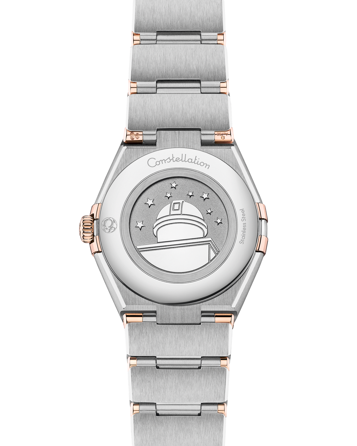 OMEGA Constellation Quartz Meteorite 131.25.28.60.99.001, 28 mm steel & sedna™ gold with blue dial – official gallery image 2