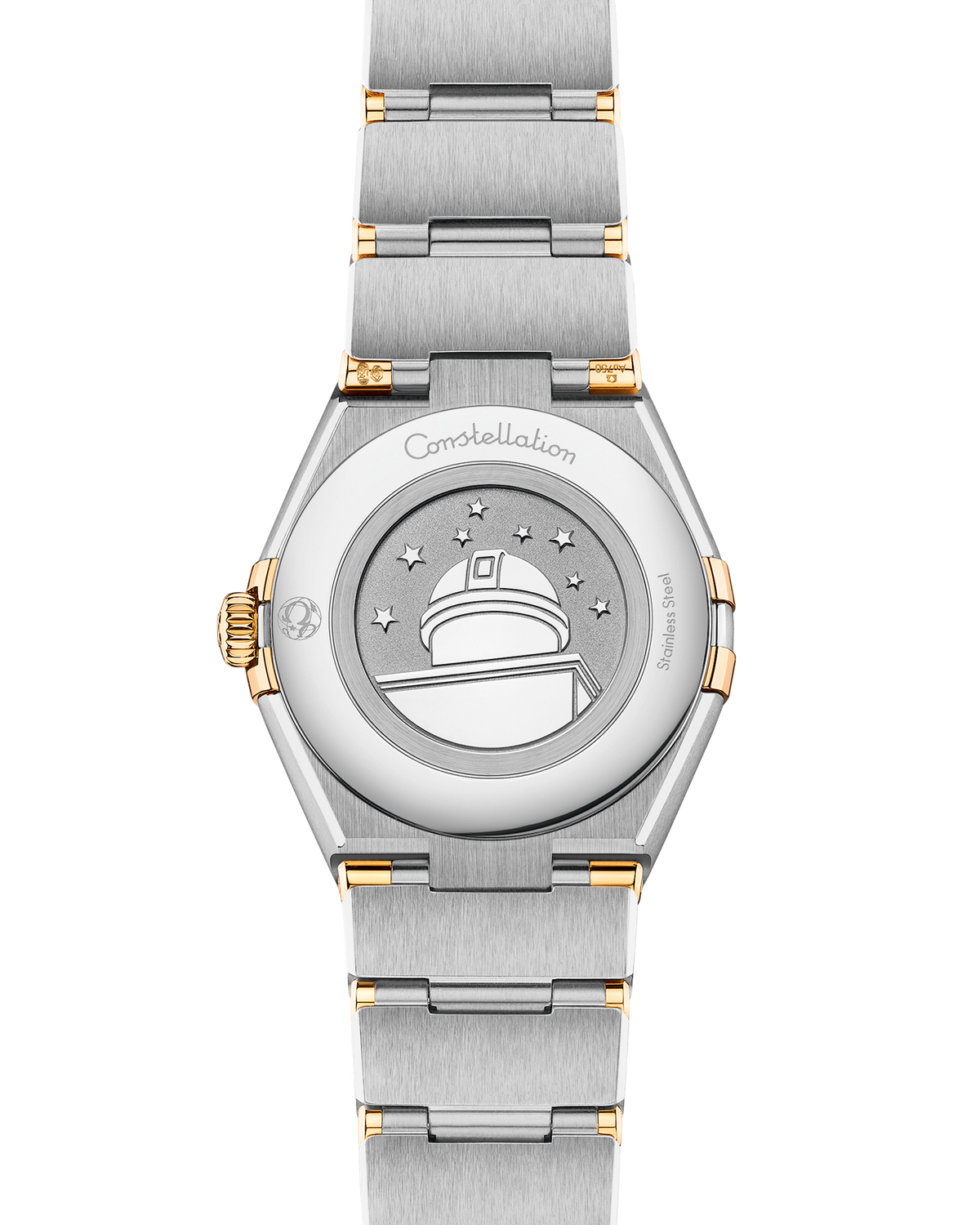 OMEGA Constellation Quartz Meteorite 131.25.28.60.99.002, 28 mm steel & yellow gold with green dial – official gallery image 2