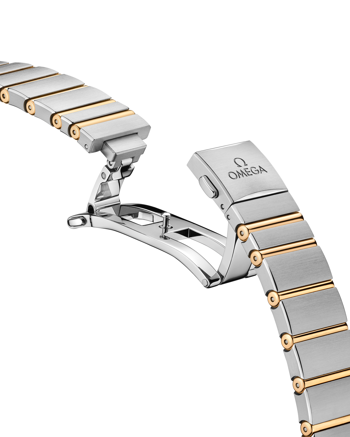 OMEGA Constellation Quartz Meteorite 131.25.28.60.99.002, 28 mm steel & yellow gold with green dial – official gallery image 4
