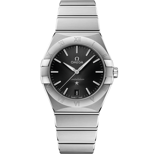 OMEGA Constellation Quartz 131.10.36.60.01.001, 36 mm steel with black dial – front view