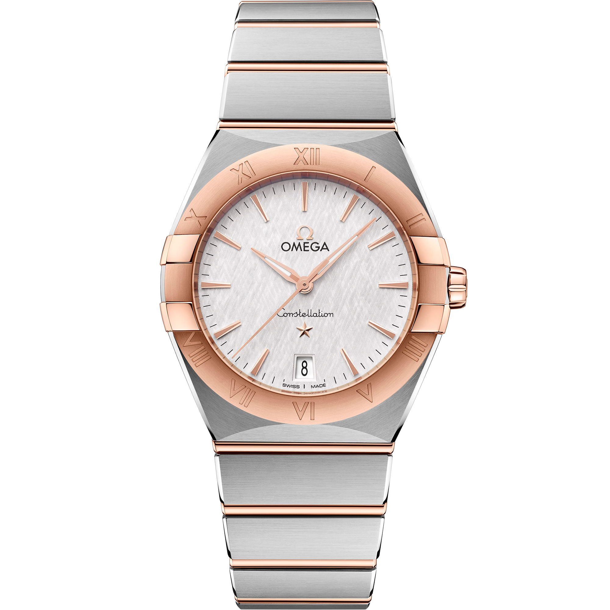 Omega Constellation Quartz 131.20.36.60.02.001 36 mm Steel & Sedna™ Gold Silver Dial Watch for Men