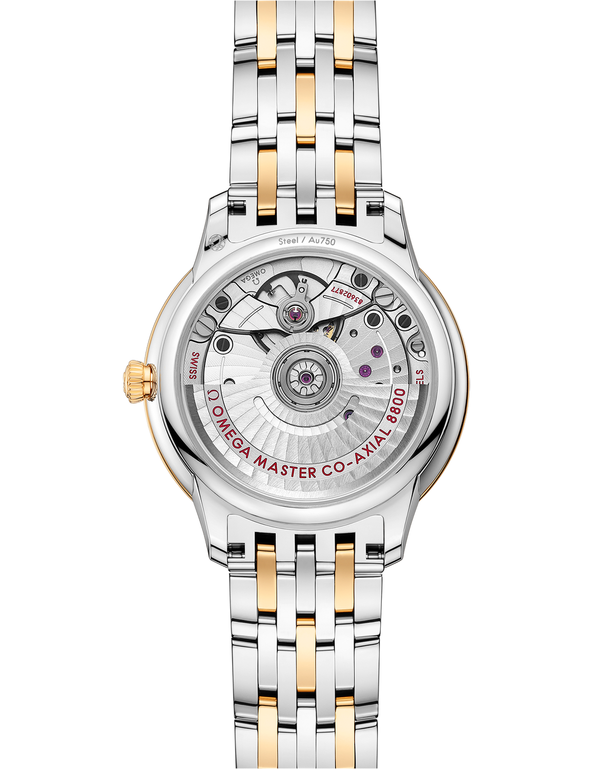 OMEGA De Ville Prestige 434.20.34.20.10.001, 34 mm steel & yellow gold with green dial – official gallery image 2