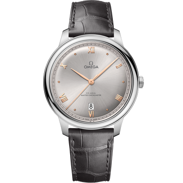 OMEGA De Ville Prestige 434.13.40.20.06.001, 40 mm steel with grey dial – front view