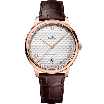 OMEGA De Ville Prestige 434.53.40.20.02.001, 40 mm sedna™ gold with silver dial – front view