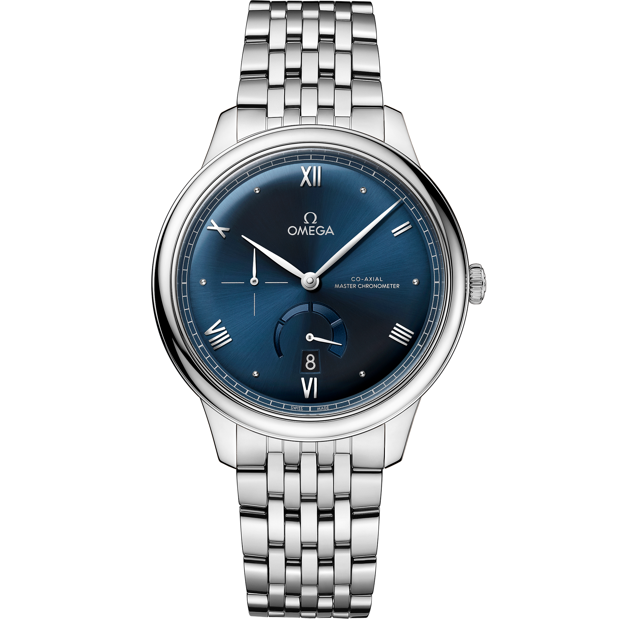 Omega De Ville Prestige Power Reserve 434.10.41.21.03.002 41 mm Steel Blue Dial Watch for Men