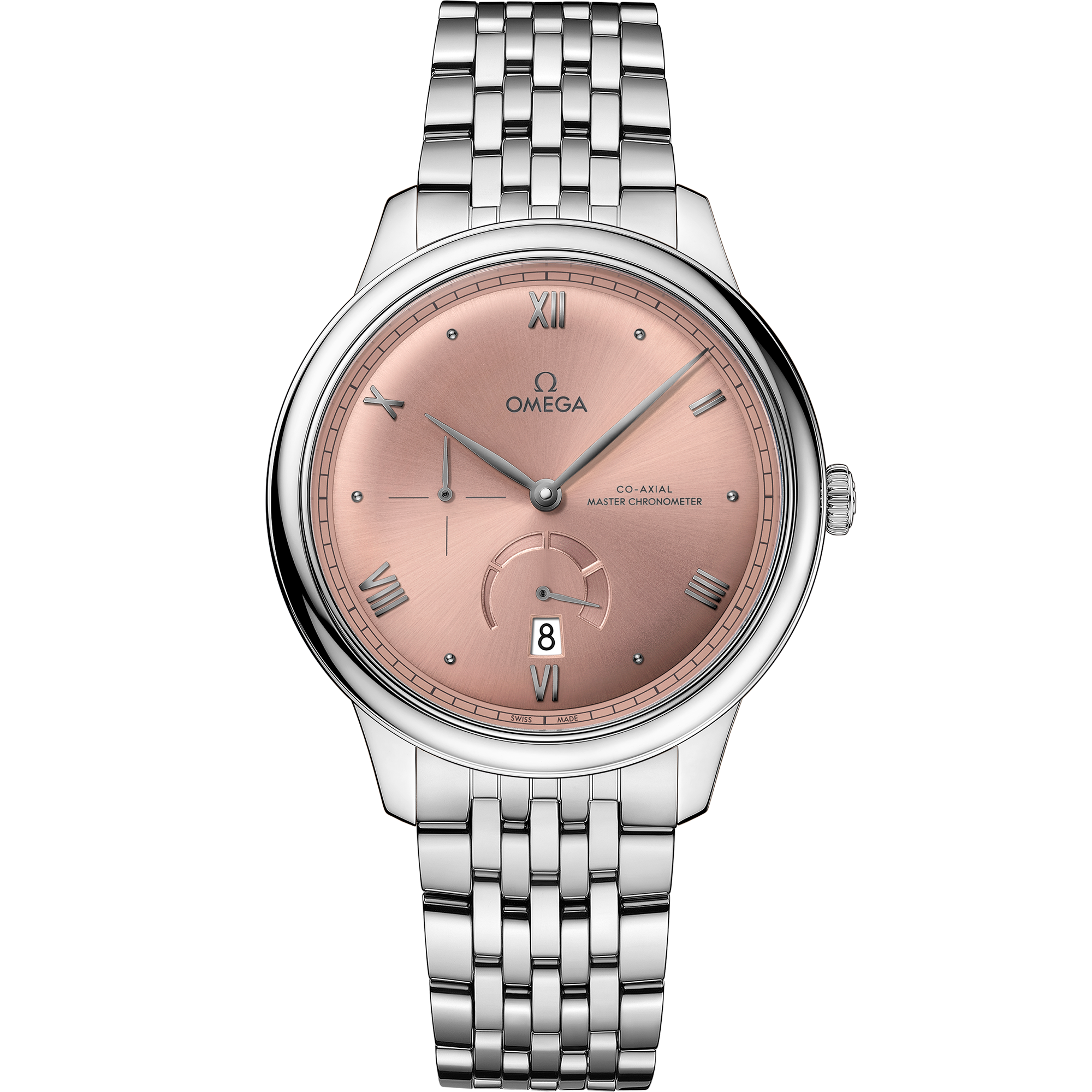 Omega De Ville Prestige Power Reserve 434.10.41.21.10.001 41 mm Steel Pink Dial Watch for Men