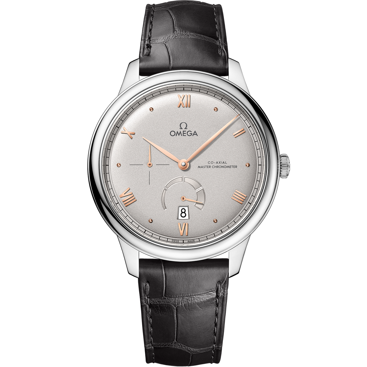 OMEGA De Ville Prestige Power Reserve 434.13.41.21.06.001, 41 mm steel with grey dial – front view